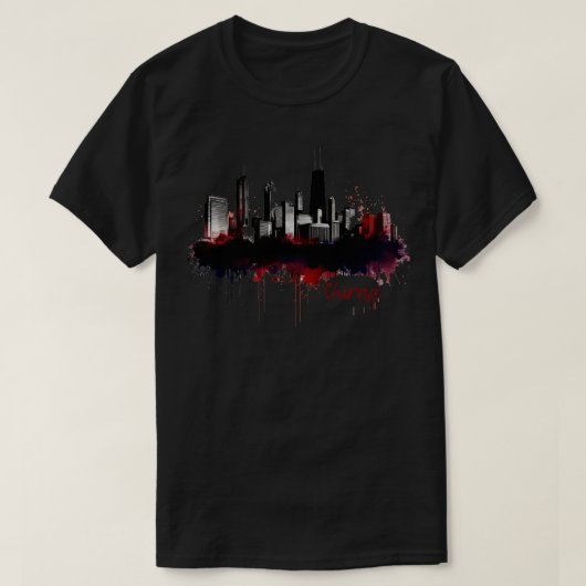 Chicago Skyline Chiraq TShirt (Design voorkant)