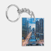 Chicago Skyline City Sleutelhanger (Voorkant Links)