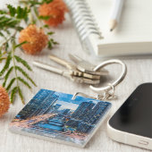 Chicago Skyline City Sleutelhanger (Voorkant Rechts)