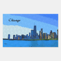 Chicago Skyline Collage Paint