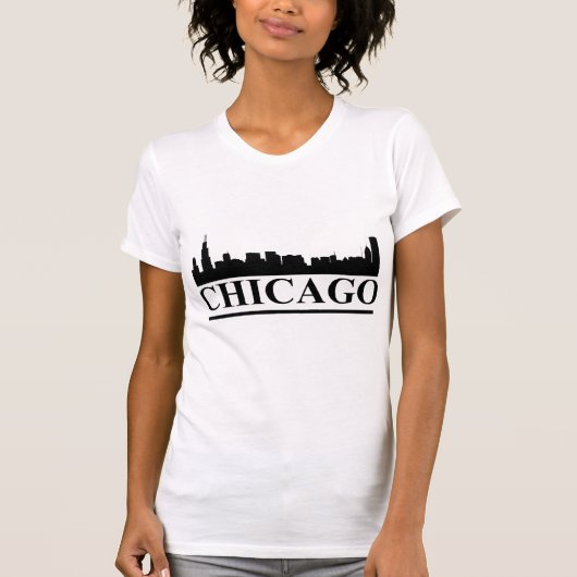 Chicago Skyline Dames Petite T-shirt (Voorkant)