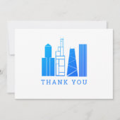 Chicago Skyline Dank U Kaart (Voorkant)