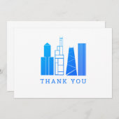 Chicago Skyline Dank U Kaart (Voorkant / Achterkant)