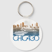 Chicago Skyline Design Sleutelhanger (Voorkant)