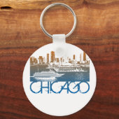 Chicago Skyline Design Sleutelhanger (Voorkant)
