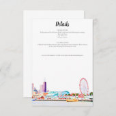 Chicago Skyline Details Kaart (Voorkant / Achterkant)