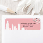 Chicago skyline elegante moderne bruiloft etiket (Insitu)