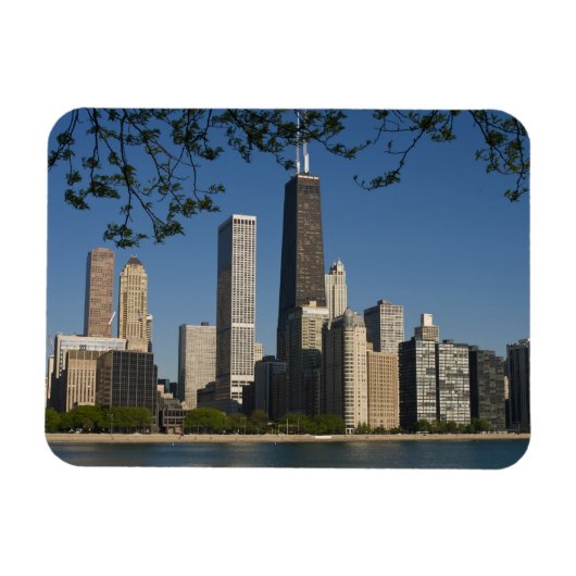 Chicago skyline en Lake Michigan, Lake Shore Magneet (Horizontaal)