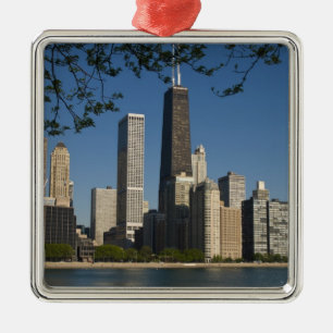Chicago skyline en Lake Michigan, Lake Shore Metalen Ornament