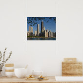 Chicago skyline en Lake Michigan, Lake Shore Poster (Keuken)