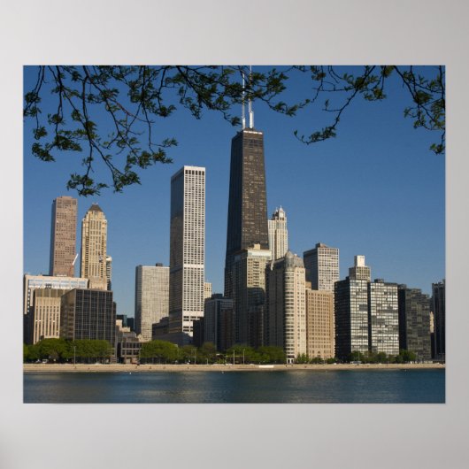 Chicago skyline en Lake Michigan, Lake Shore Poster (Voorkant)