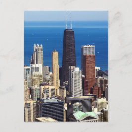 Chicago Skyline en landmerken Briefkaart