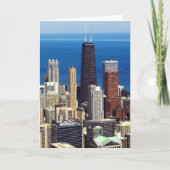 Chicago Skyline en landmerken Kaart (Voorkant)