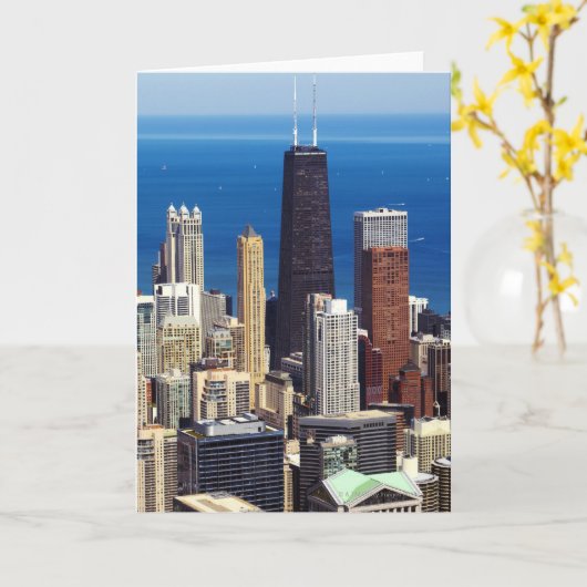 Chicago Skyline en landmerken Kaart (Gele Bloem)