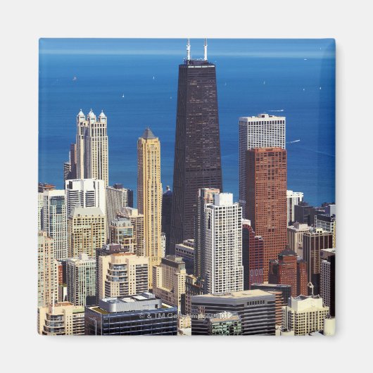 Chicago Skyline en landmerken Magneet (Voorkant)