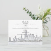 Chicago Skyline Enclosure Kaart (Staand voorkant)