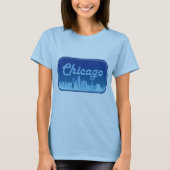 Chicago Skyline Epic Blue Tourist Logo T-shirt (Voorkant)