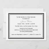 Chicago Skyline Etched Framed #2 H Baby shower Kaart (Achterkant)