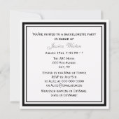 Chicago Skyline Etched Framed Bachelorette Kaart (Achterkant)