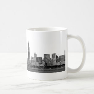 Chicago Skyline Etched Koffiemok