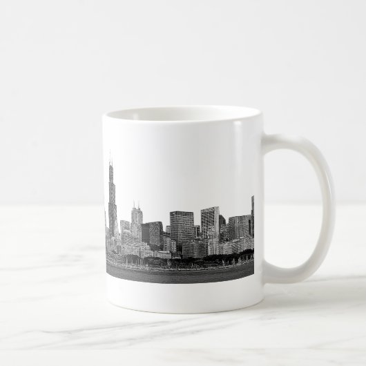 Chicago Skyline Etched Koffiemok (Rechts)