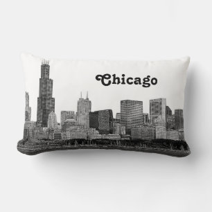 Chicago Skyline Etched Kussen