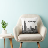Chicago Skyline Etched Kussen (Stoel)