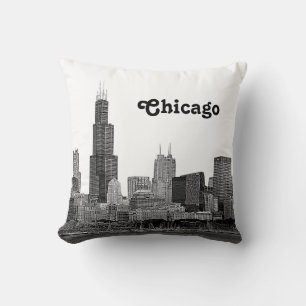 Chicago Skyline Etched Kussen
