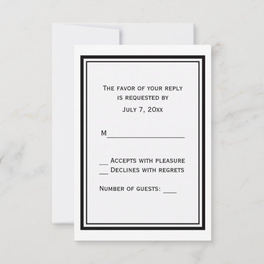 Chicago Skyline Etched RSVP (Achterkant)