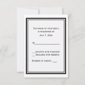 Chicago Skyline Etched RSVP Kaartje (Achterkant)