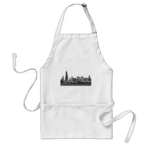 Chicago Skyline Etched Standaard Schort
