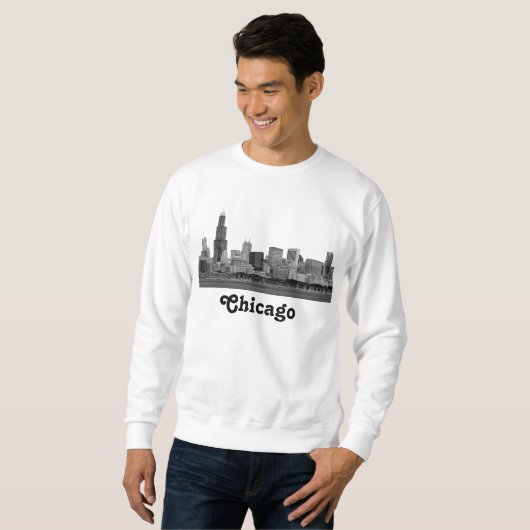 Chicago Skyline Etched Trui (Voorkant volledig)