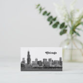 Chicago Skyline Etched Visitekaartje (Staand voorkant)