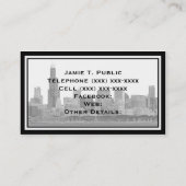 Chicago Skyline Etched Visitekaartje (Achterkant)