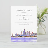 Chicago Skyline flat© Apartar la fecha! Kaart (Staand voorkant)