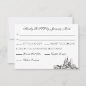 Chicago Skyline Flat Hartelijk dank RSVP Kaartje (Voorkant)