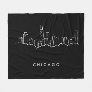 Chicago Skyline Fleece Deken