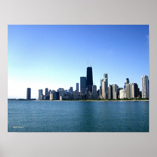 Chicago Skyline fotografie Poster (Voorkant)