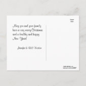 Chicago Skyline geëtst BW Kerstvakantie 2 Feestdagenkaart (Achterkant)