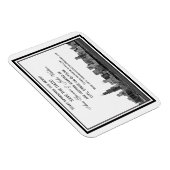 Chicago Skyline geëtst ingelijst Save the Date Magneet (Rechterzijde)