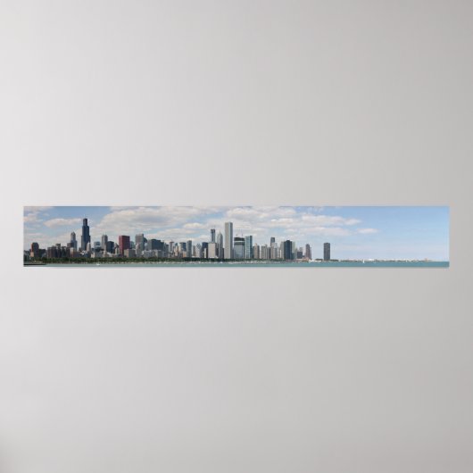 Chicago skyline gezien vanuit adler planetarium poster (Voorkant)