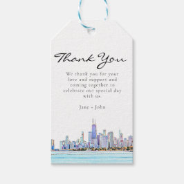 Chicago Skyline Gift Label Cadeaulabel