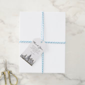 Chicago Skyline Gift Label Cadeaulabel (Met Touw)