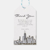 Chicago Skyline Gift Label Cadeaulabel (Voorkant)