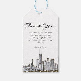 Chicago Skyline Gift Label Cadeaulabel