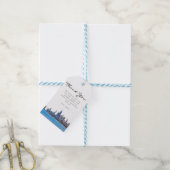 Chicago Skyline Gift Label Cadeaulabel (Met Touw)
