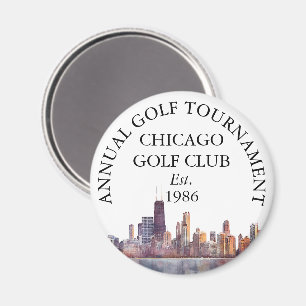 Chicago Skyline Golfclub Toernooi Maatwerk Magneet