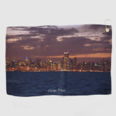 Chicago Skyline golfhanddoek (Horizontaal)