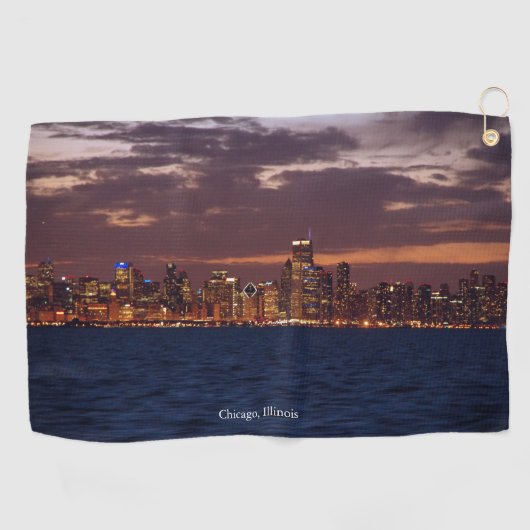 Chicago Skyline golfhanddoek (Horizontaal)