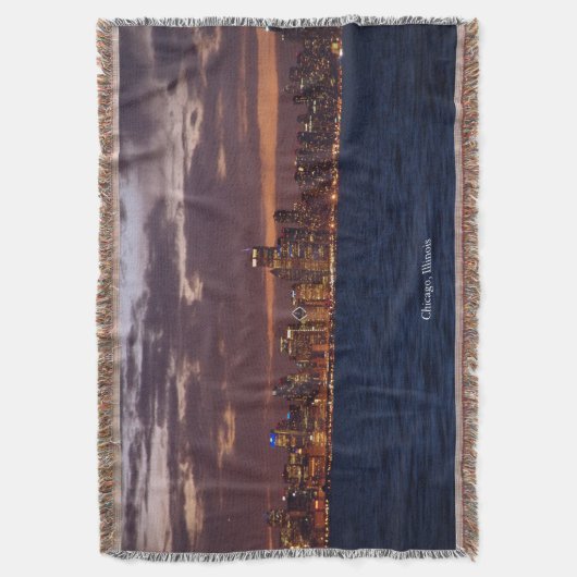 Chicago Skyline goot deken (Voorkant Verticaal)